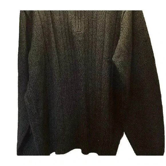 Oscar De La Renta Sweater Mens Medium Quarter Zip Pullover Cotton Ribbed - Picture 4 of 6
